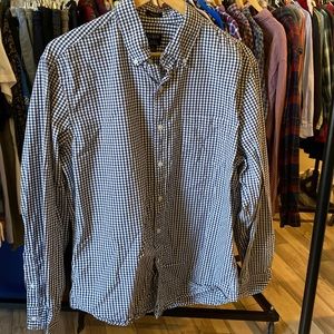 Men’s J Crew Button Down / Size L / Navy & White Plaid